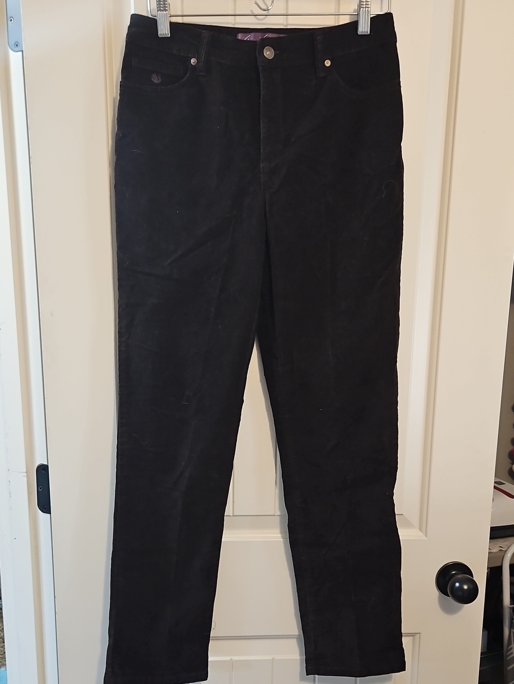 Gloria Vanderbilt Brown Straight-Leg Corduroy Pants
